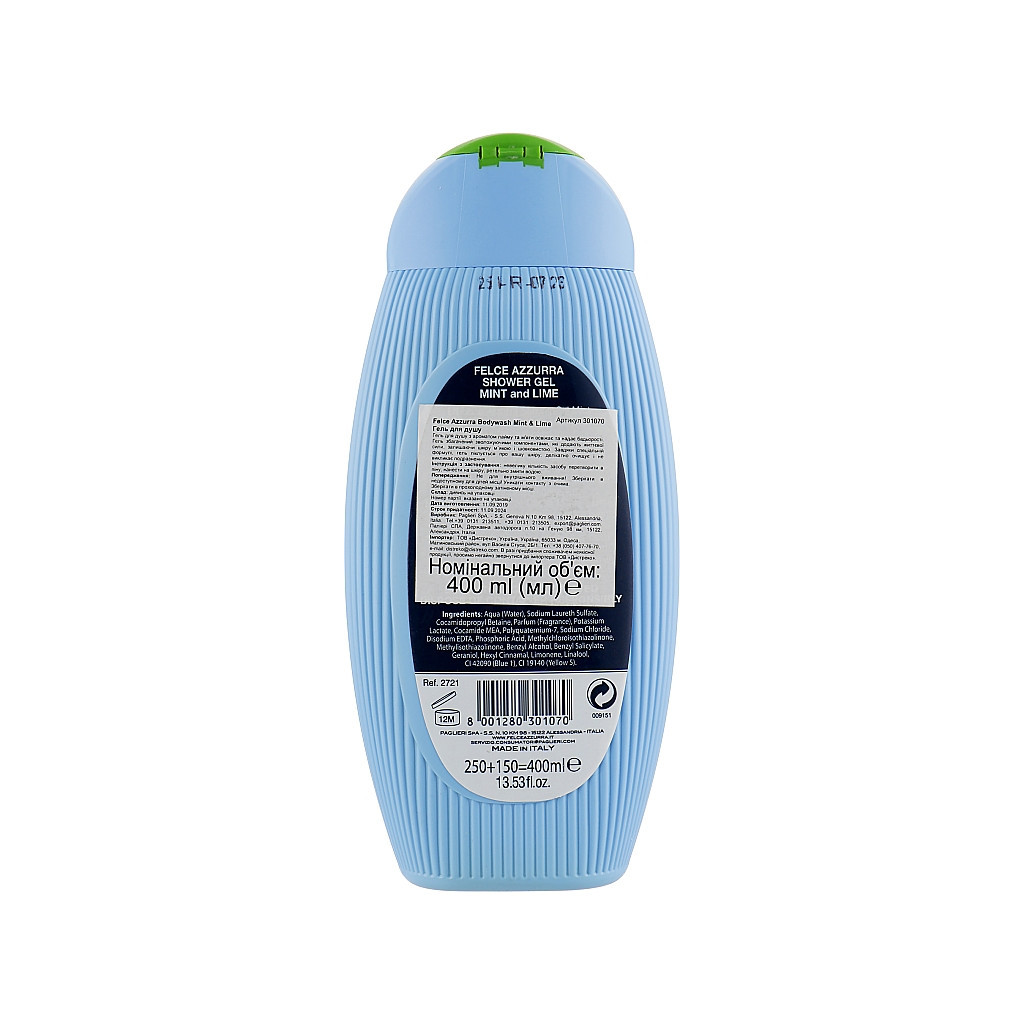 Гель для душу Felce Azzurra Mint & Lime 400 мл (8001280301070) - зображення 2