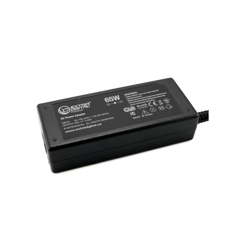 Блок живлення до ноутбуку Extradigital Lenovo 20V, 3.25A, 65W (4.0x1.7) (PSL3869) - зображення 3