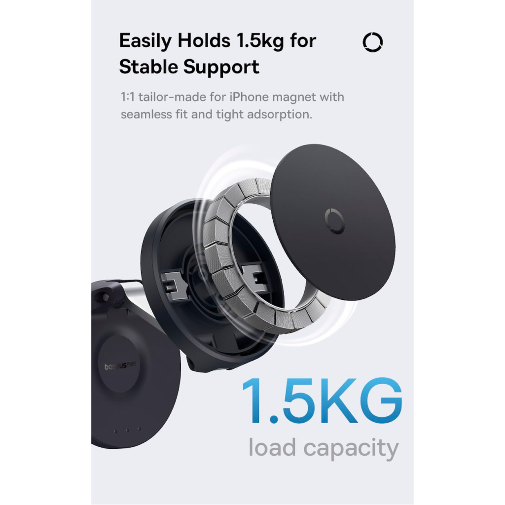 Універсальний автотримач Baseus MagPro Magnetic Foldable Phone Mount Cluster Black (B10564101121-00) - изображение 9