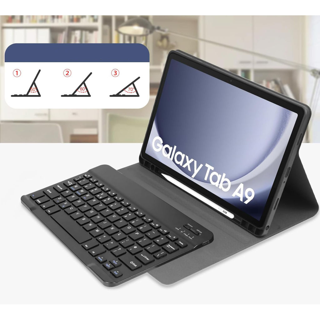 Чохол до планшета BeCover Keyboard Samsung Tab A9 SM-X115 8.7" Deep Blue (712356) - зображення 3