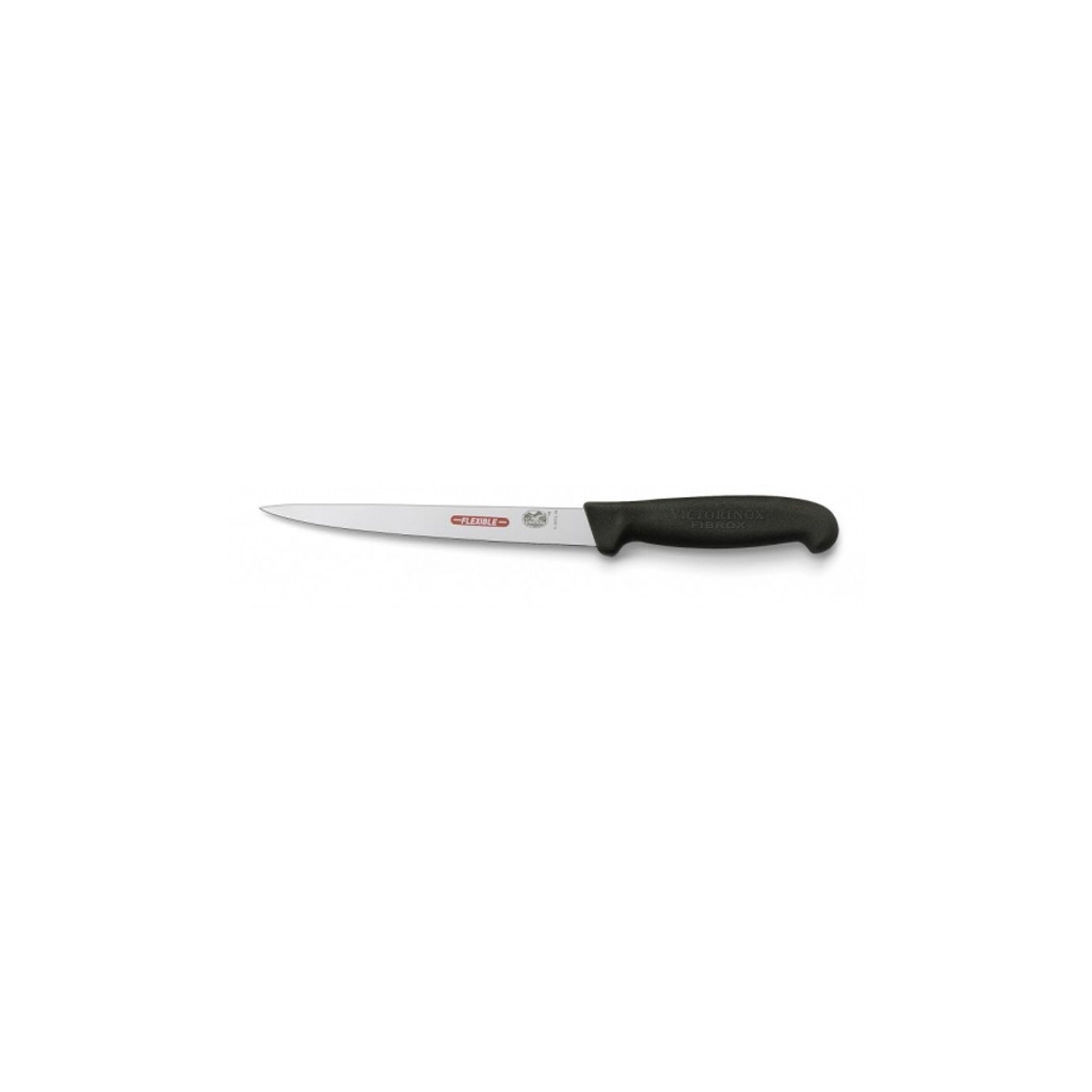 Кухонний ніж Victorinox Fibrox филейный 18 см, черный (5.3813.18) - зображення 1