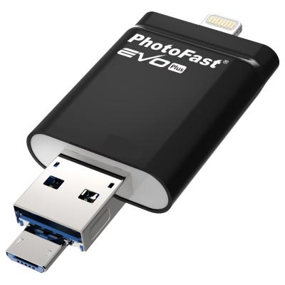 USB флеш накопичувач PhotoFast 128GB i-Flashdrive EVO Plus USB3.0-microUSB/Lightning (EVOPLUS128GBU3) - зображення 3