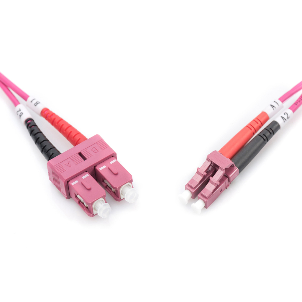 Оптичний патчкорд Digitus LC/UPC-SC/UPC, 50/125 OM4 (Multimode), duplex, 3m (DK-2532-03-4) - зображення 3