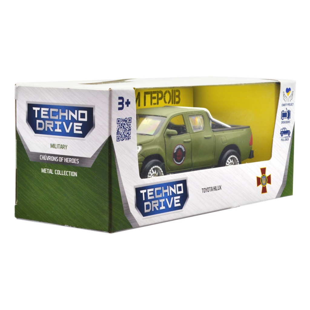 Машина TechnoDrive серії Шеврони Героїв - Toyota Hilux - Червона калина (KM6119) - зображення 7