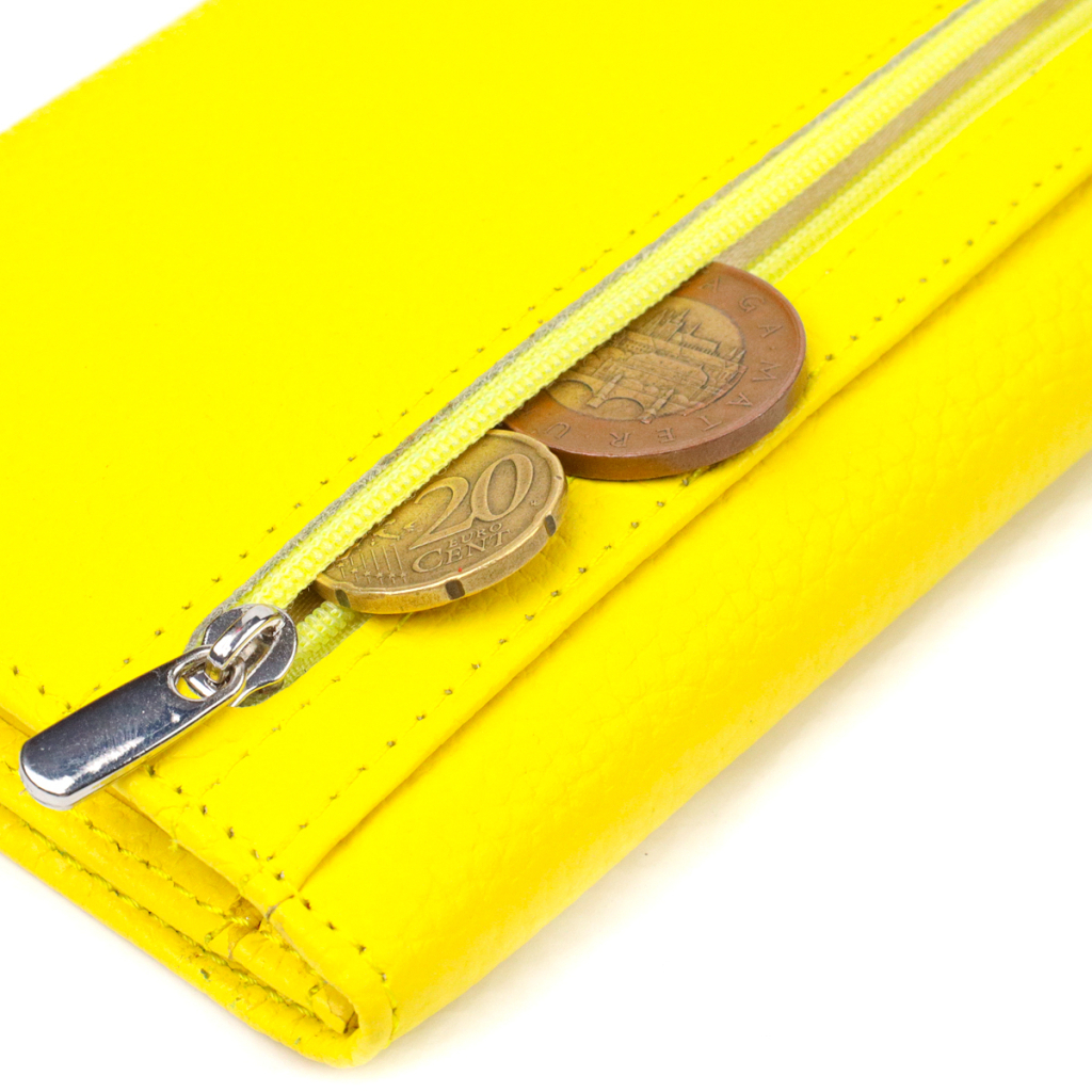 Портмоне Canpellini З натуральної шкіри флотар Жовте (21697) - зображення 7