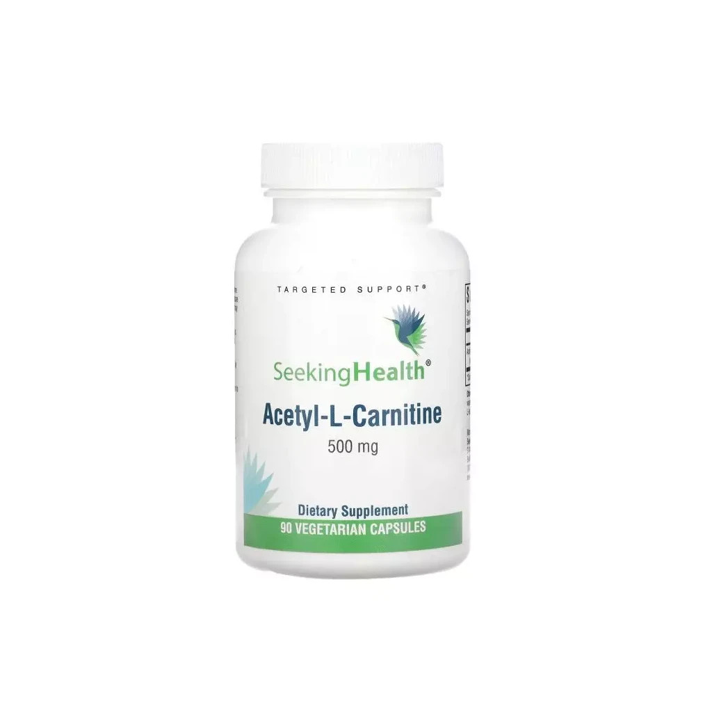 Амінокислота Seeking Health Ацетил-L-Карнітін, 500 мг, Acetyl-L-Carnitine, 90 вегетаріанських кан. (SKH-52008) - зображення 1