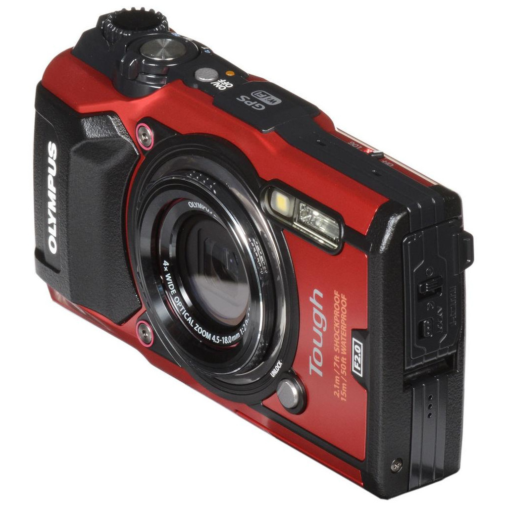 Цифровий фотоапарат Olympus TG-5 Red (Waterproof - 15m; GPS; 4K; Wi-Fi) + case (V104190RE010) - зображення 8