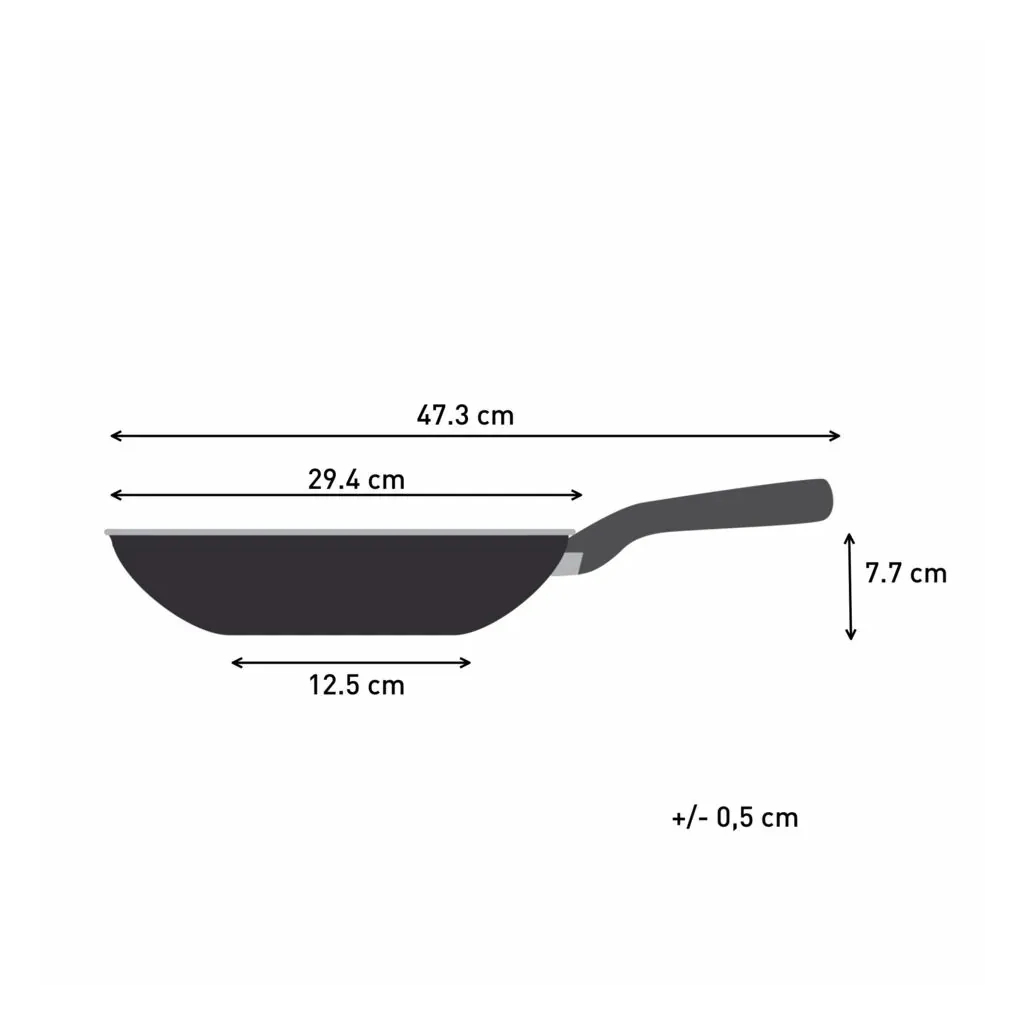 Сковорода Tefal ВОК Hard Stone 28 см, алюміній, бакеліт, сірий (D4561932) - зображення 3