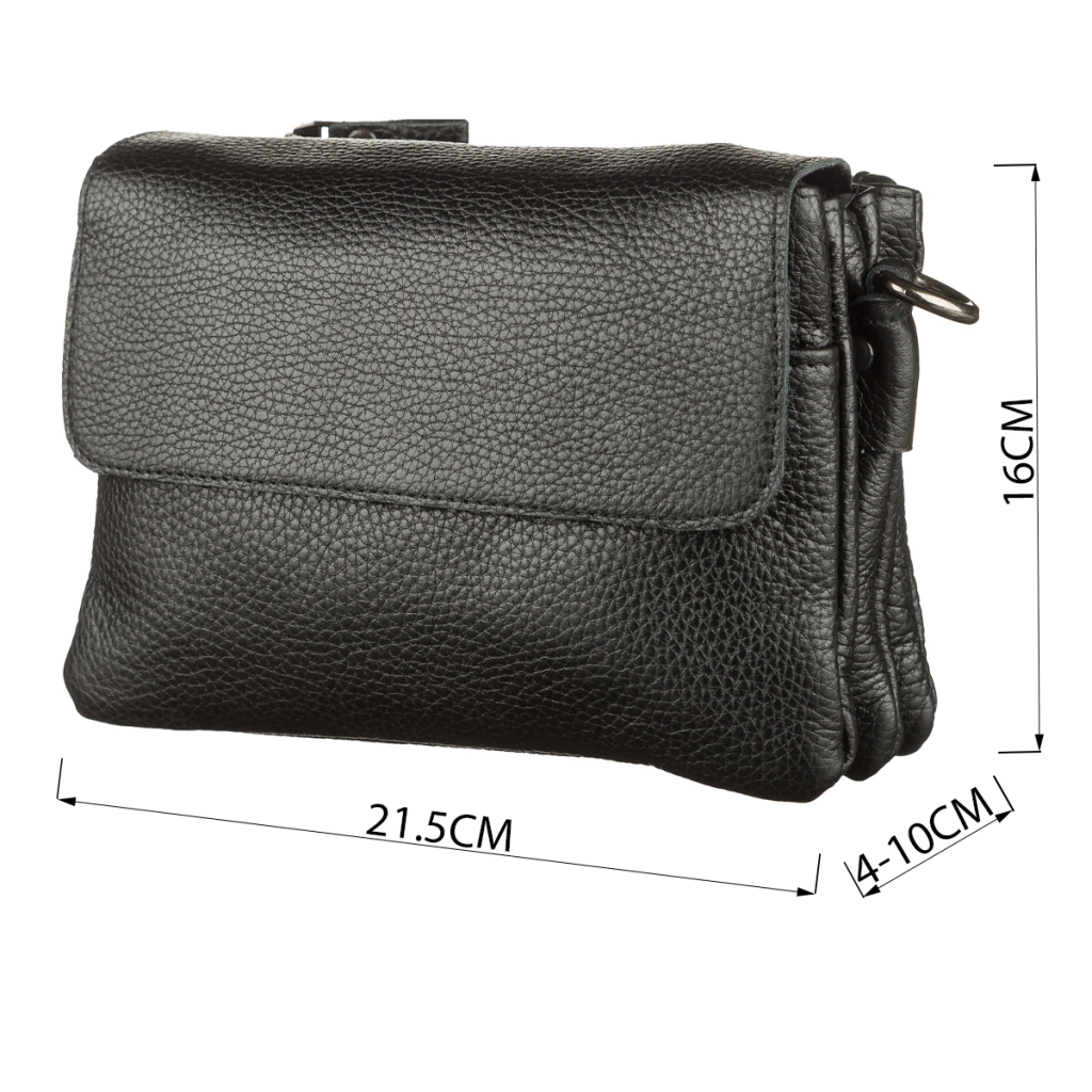 Сумка Shvigel Чоловіча шкіряна Чорна (11038) - зображення 3