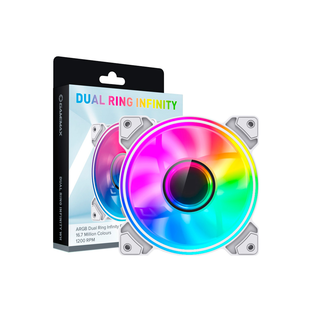 Кулер до корпусу Gamemax Dual Ring Infinity WH - изображение 8