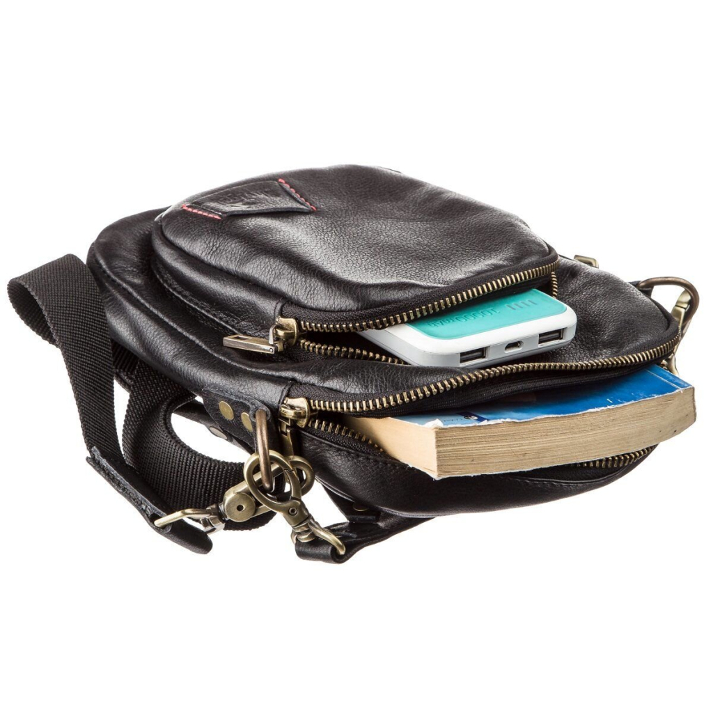 Сумка Shvigel Чоловіча шкіряна Чорна (19110) - зображення 5