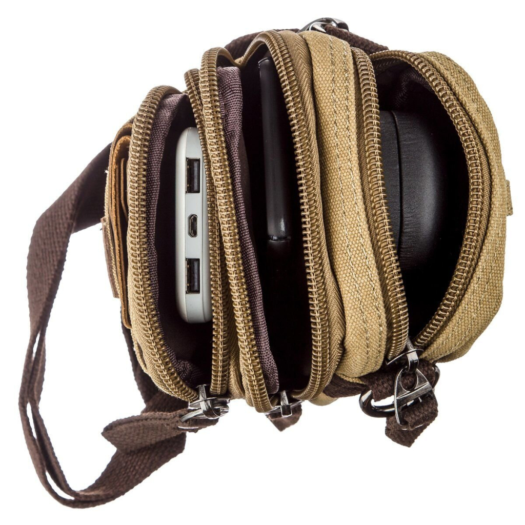 Сумка Vintage Текстильна Хакі (20161) - зображення 6