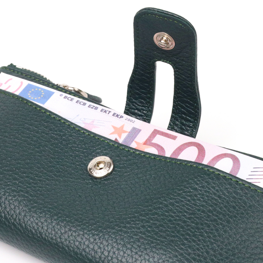 Гаманець Canpellini З натуральної шкіри Зелений (21633) - зображення 5