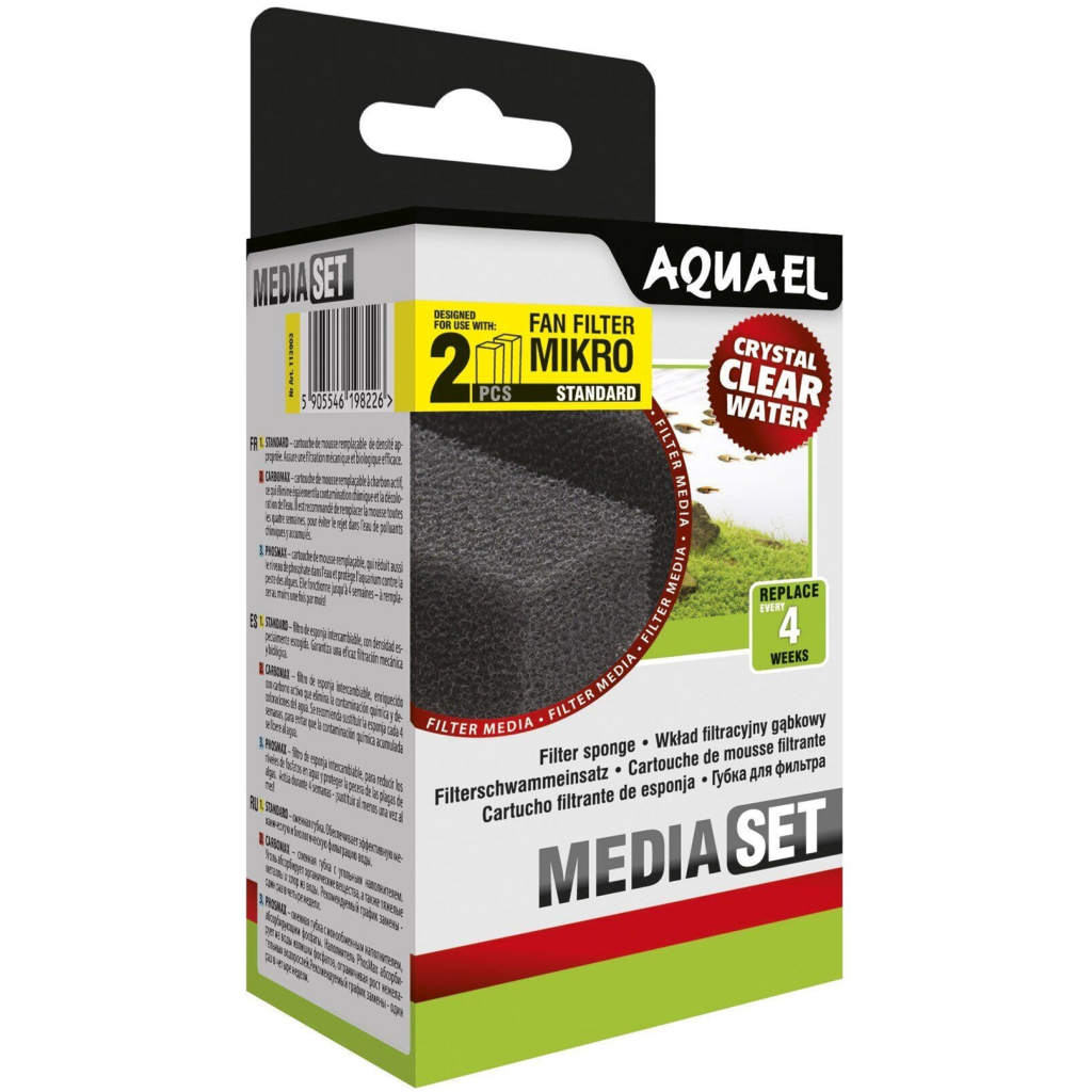 Наповнювач для акваріумного фільтра AquaEl Губка Media Set Standard для внутрішнього фільтра 2 шт (5905546198226) - изображение 1