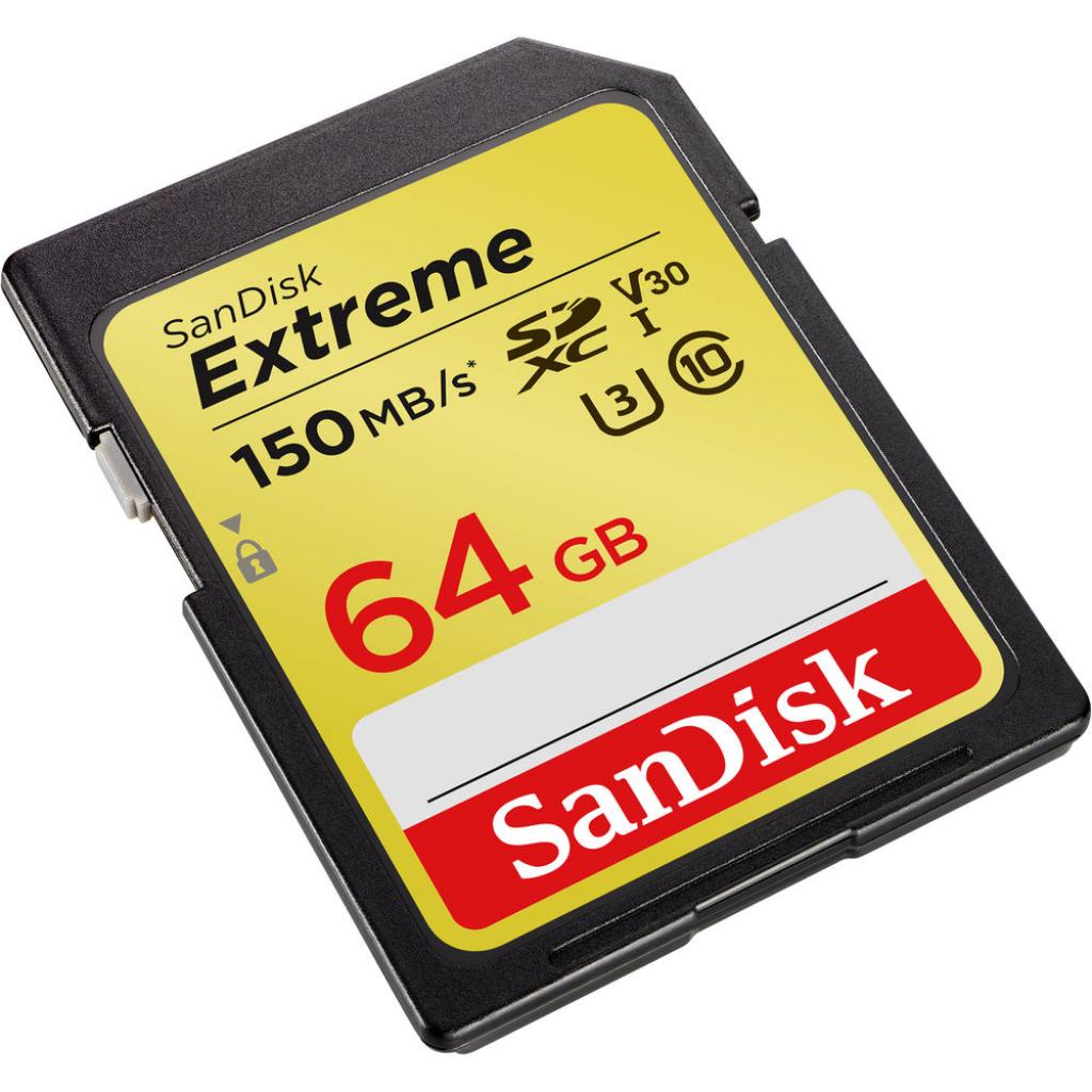 Карта пам'яті SanDisk 64GB SDXC class 10 UHS-I Extreme (SDSDXV6-064G-GNCIN) - зображення 2