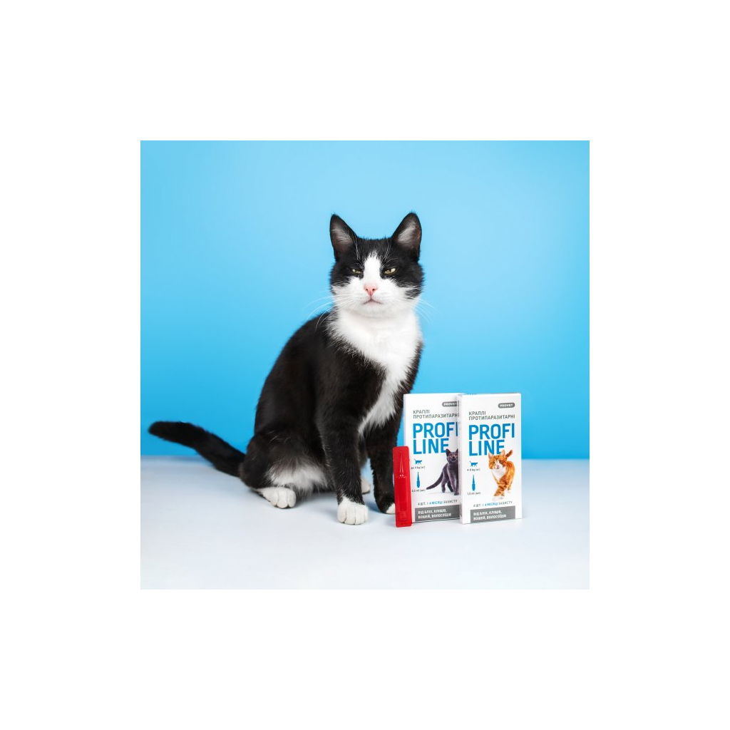 Краплі для тварин ProVET Profiline інсектоакарицид для котів 4-8 кг 4/1 мл (4823082431106) - изображение 3