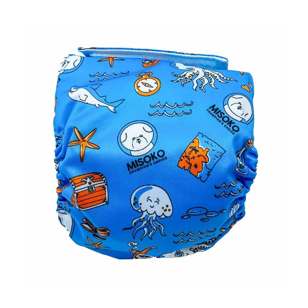 Підгузки для тварин MISOKO&CO багаторазові для кобелів, з восьминогом, M 1 шт. блакитні (HAINMSK63955) - зображення 2