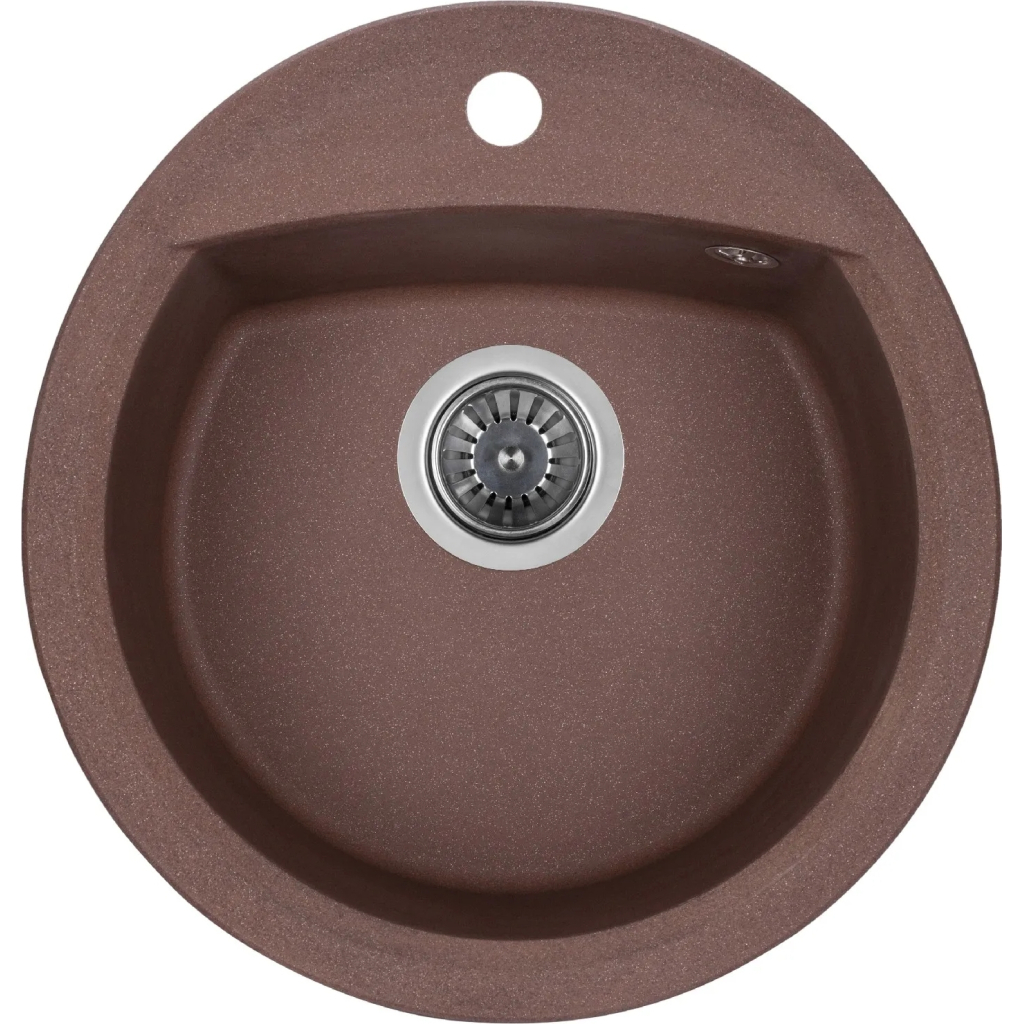 Мийка кухонна GRANADO RONDA marron з сифоном (470*490mm.) (gr2206) - зображення 1
