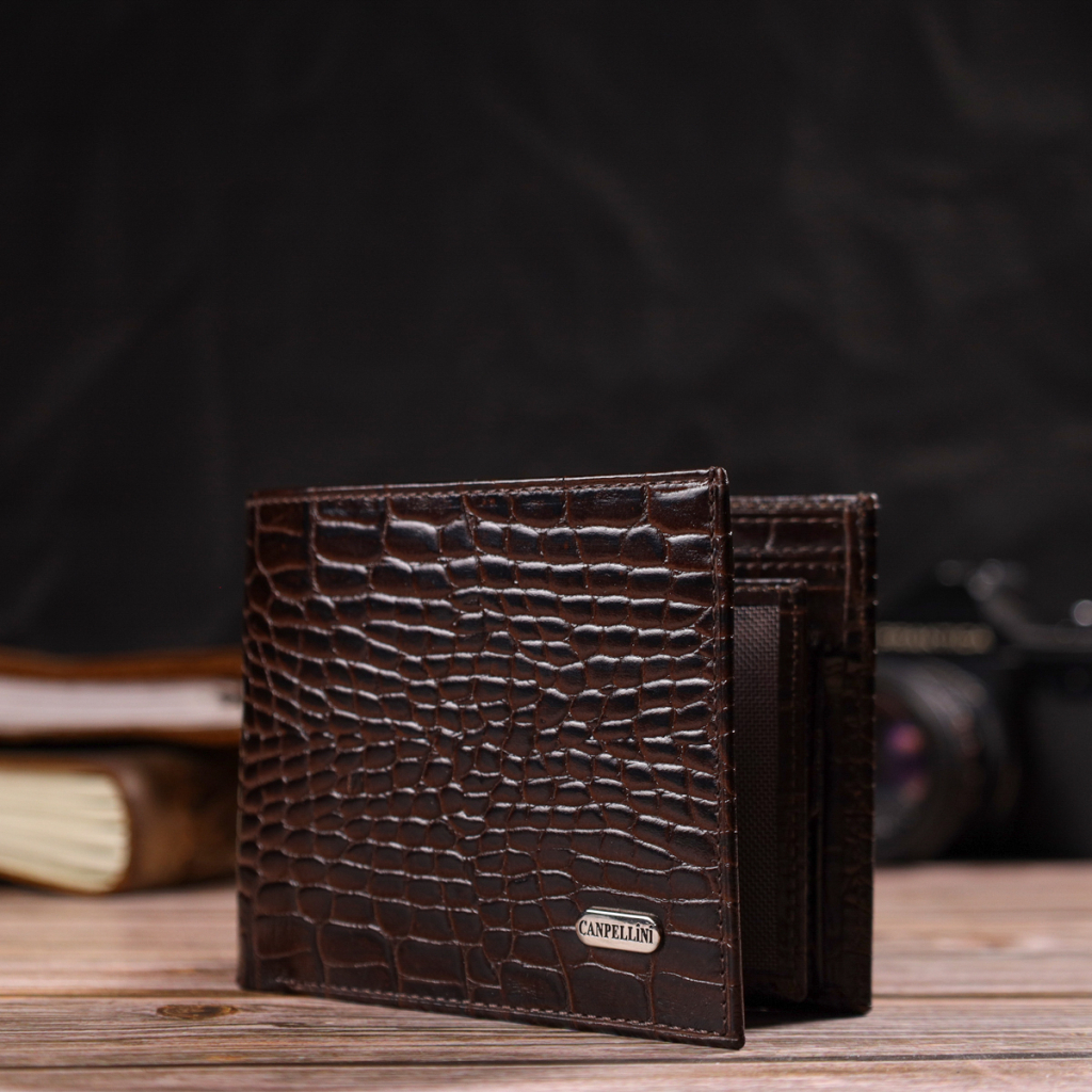 Гаманець Canpellini З натуральної шкіри Коричневий (21860) - зображення 8