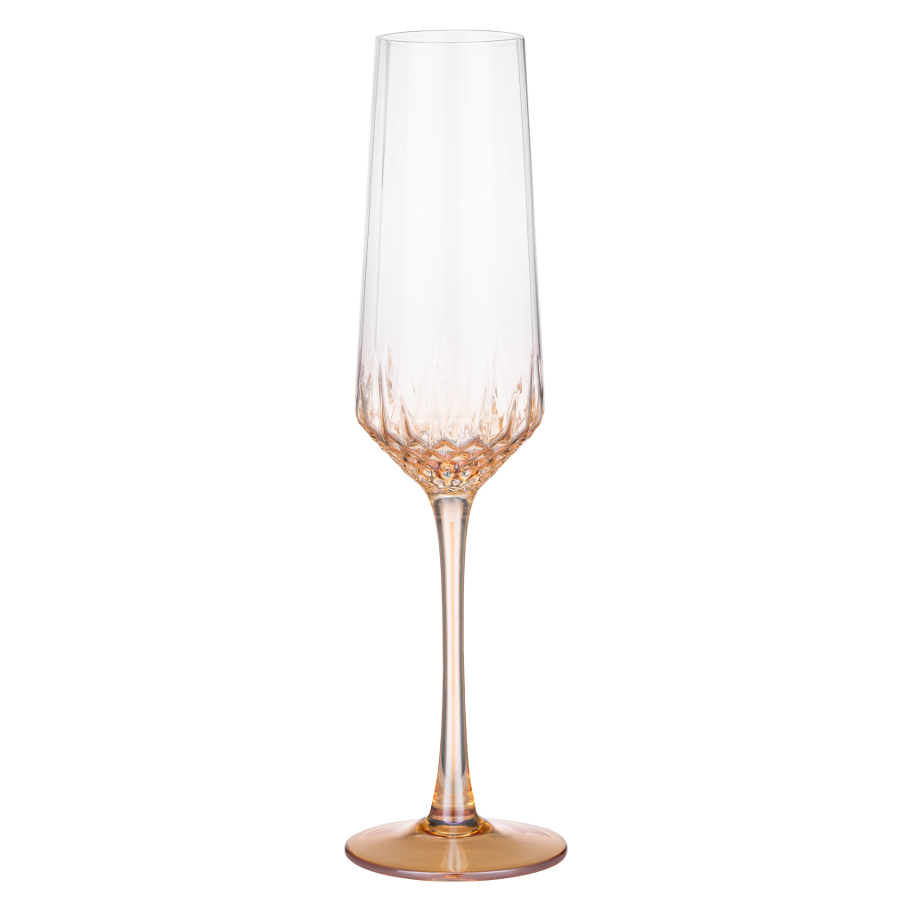 Набір келихів Ardesto Black Mars Favola 220мл, 2шт, скло, прозоро-золотистий (AR2622G) - изображение 1