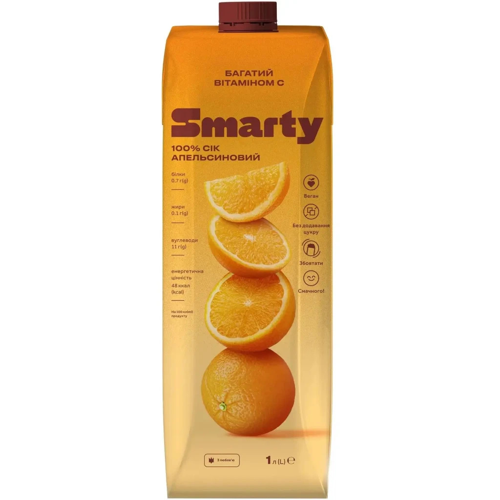 Сік Smarty Апельсиновий 1 л (2612005) - изображение 1