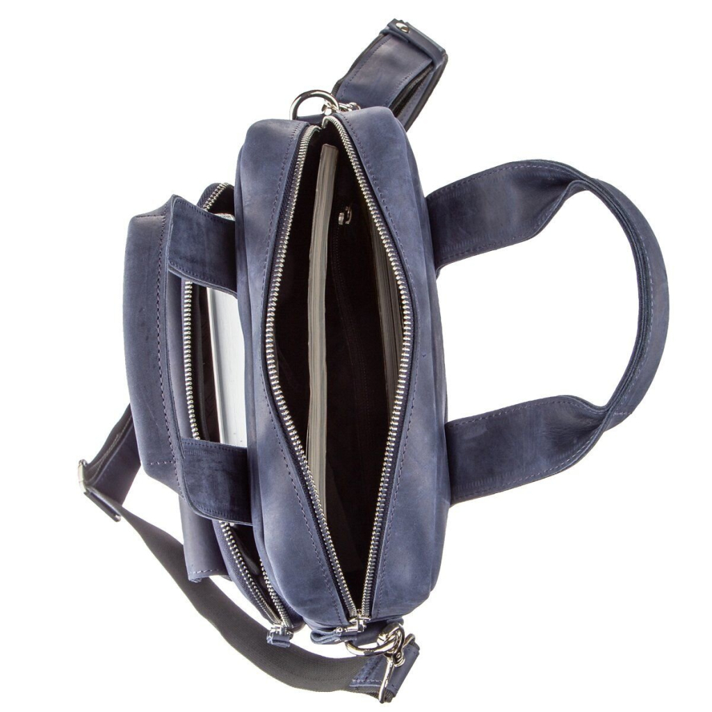 Сумка Shvigel Під А4 у матовій шкірі Синя (11170) - зображення 6