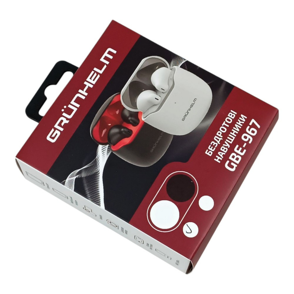 Навушники Grunhelm GBE-967 Wireless White (138234) - зображення 6