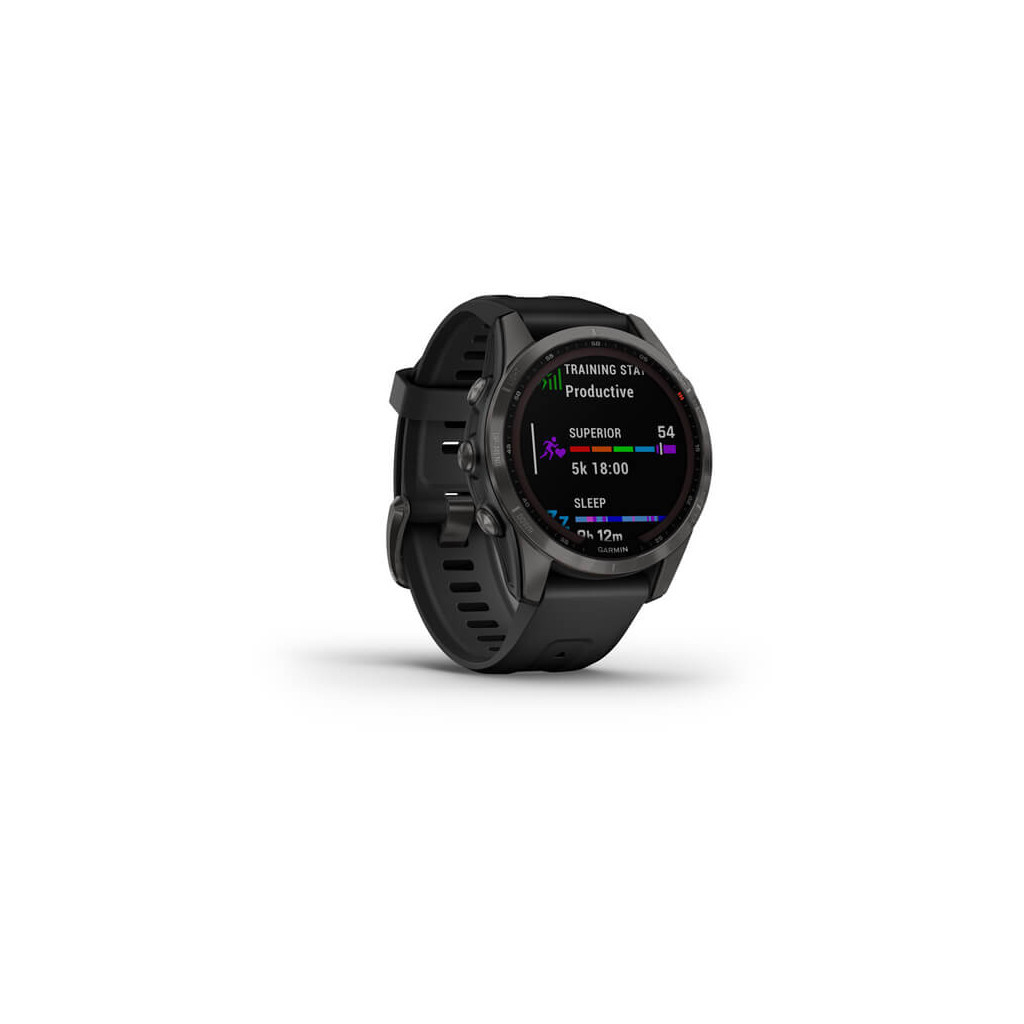 Смарт-годинник Garmin fenix 7S Sapphire Sol, Carbon Gray DLC Ti with Blk Band, GPS (010-02539-25) - зображення 3