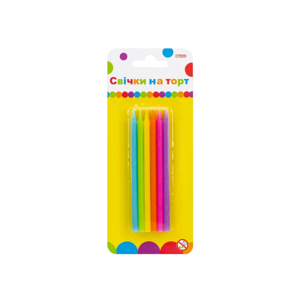 Свічка Maxi 12 шт на торт, 10 см (MX620186) - зображення 1