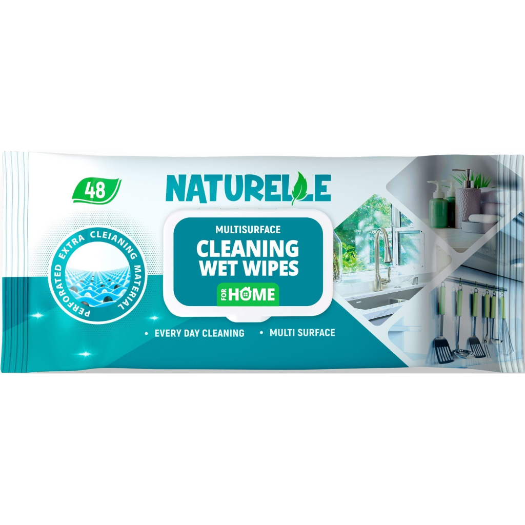 Серветки для прибирання Naturelle Вологі Універсальні 48 шт. (4820207590670) - зображення 1