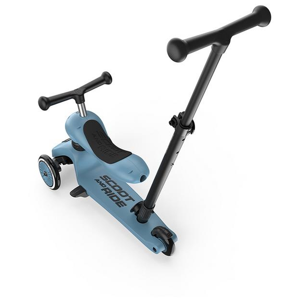 Самокат Scoot&Ride Highwaykick-1 Push and Go сіро-синій (SR-240527-STEEL) - изображение 3