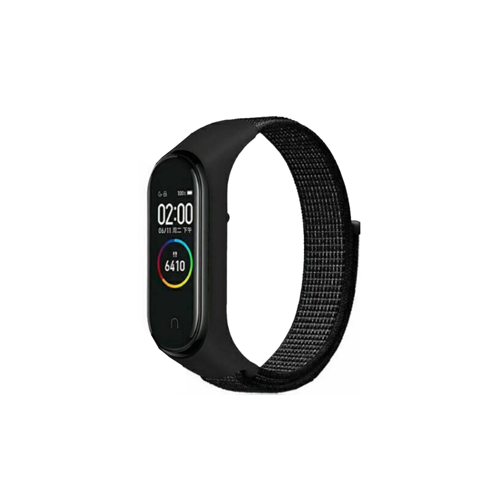 Ремінець до фітнес браслета BeCover Nylon Style для Xiaomi Mi Smart Band 7 Black (707655) - зображення 1