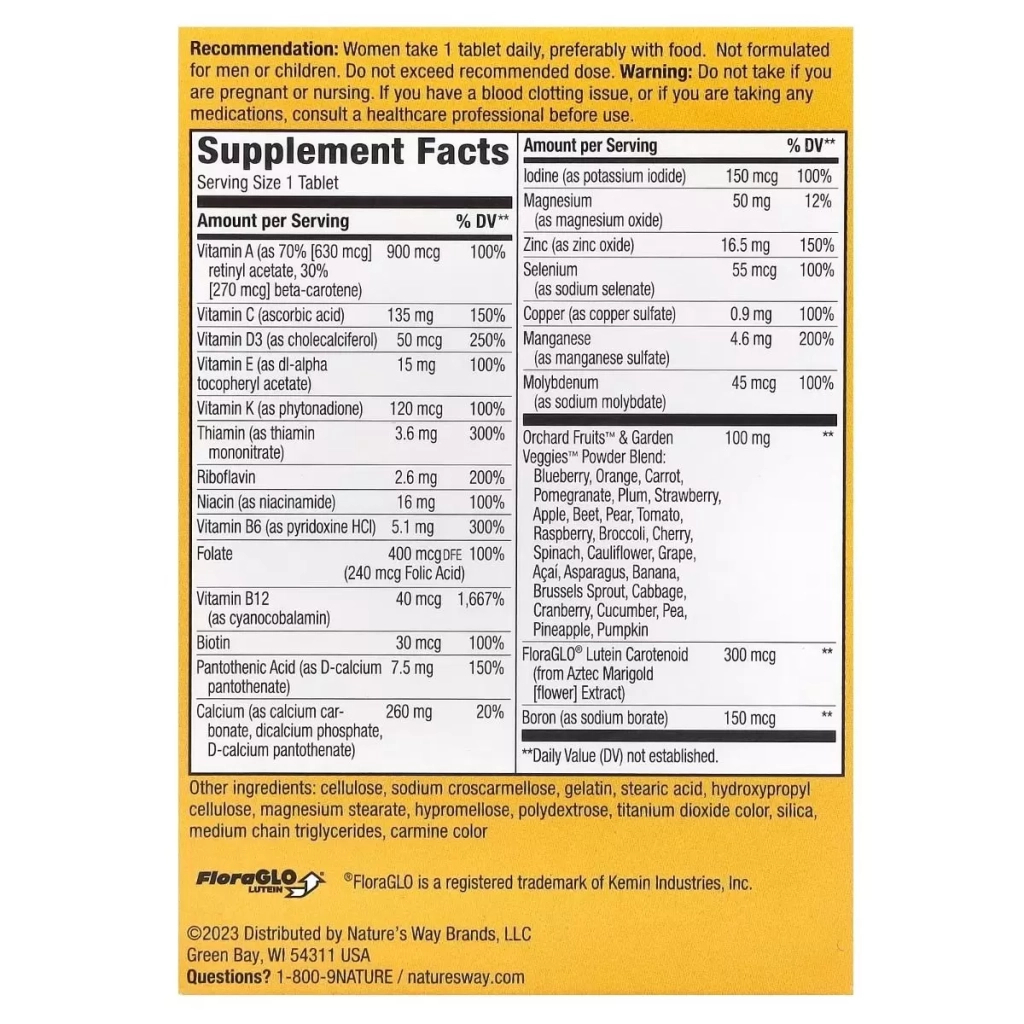 Мультивітамін Nature's Way Мультивітаміни повного комплексу для жінок 50+ Alive! Women (NWY-13662) - зображення 3