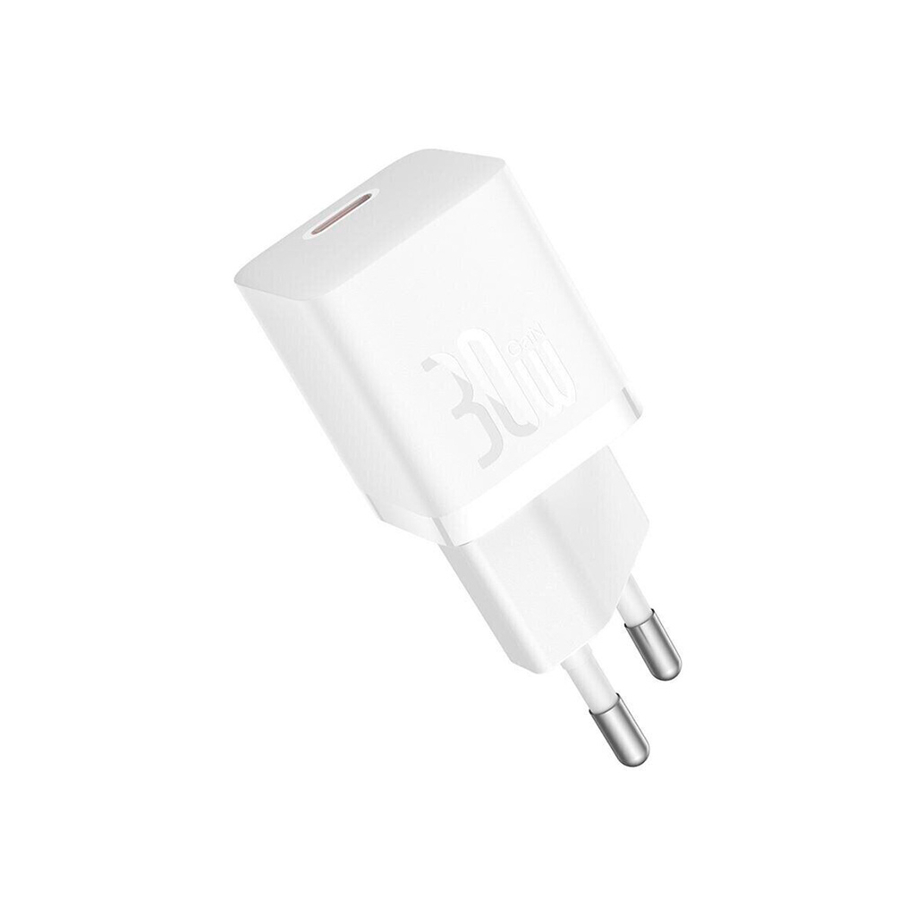 Зарядний пристрій Baseus GaN5 Fast Charger USB-C 30W + Cable 1.0m Type-C 100W white (P10110902213-00) - зображення 4