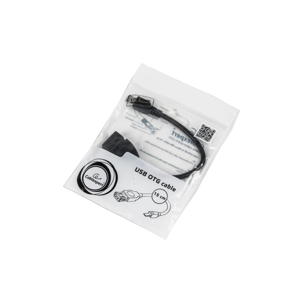 Перехідник OTG USB 2.0 AF to Micro 5P 0.15m Cablexpert (A-OTG-AFBM-03) - зображення 2