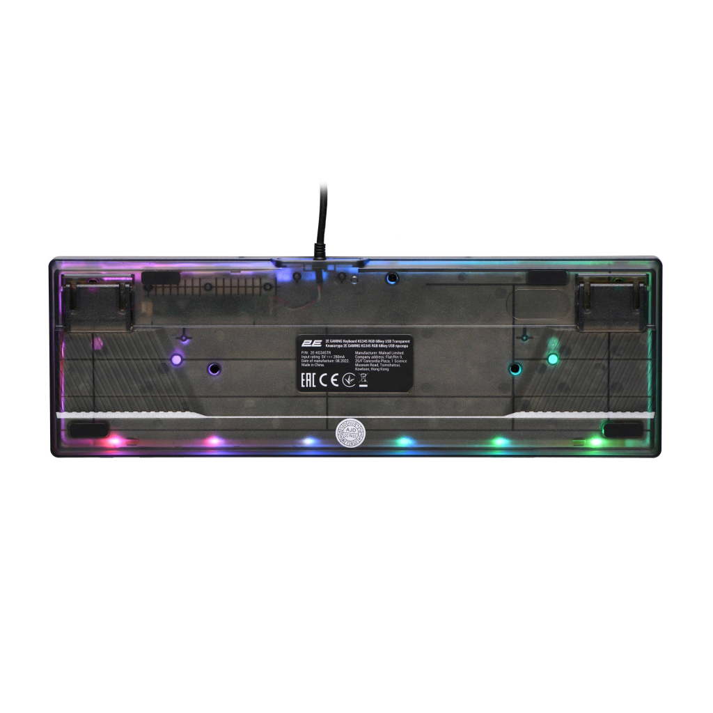 Клавіатура 2E Gaming KG345 RGB 68key USB UA Transparent (2E-KG345TR) - зображення 5