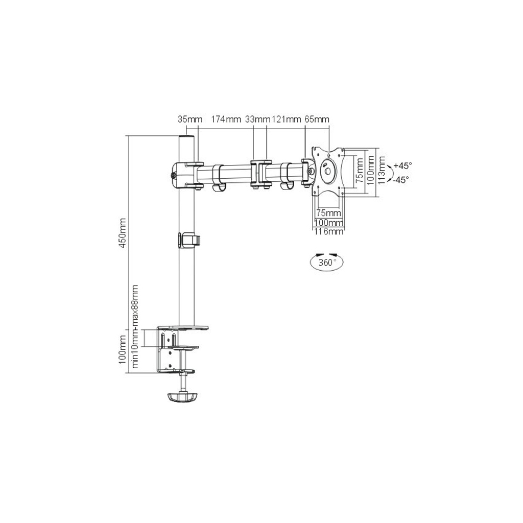 Кронштейн ITech MBS-03F Black - зображення 2