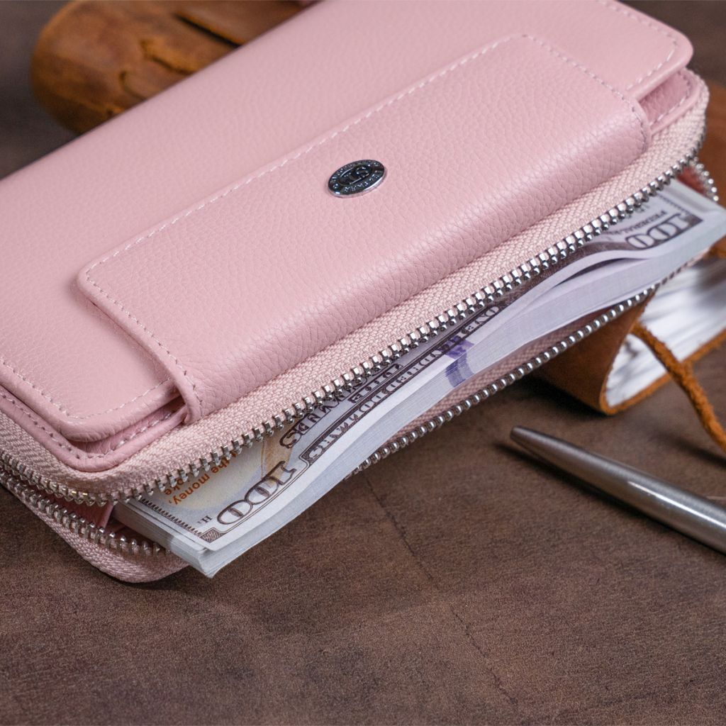 Гаманець ST Leather Зі шкіри Рожевий (19344) - зображення 10