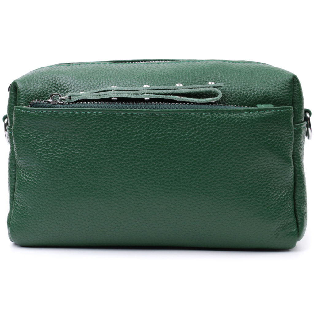 Сумка Vintage Шкіряна жіноча Зелена (22651) - зображення 5