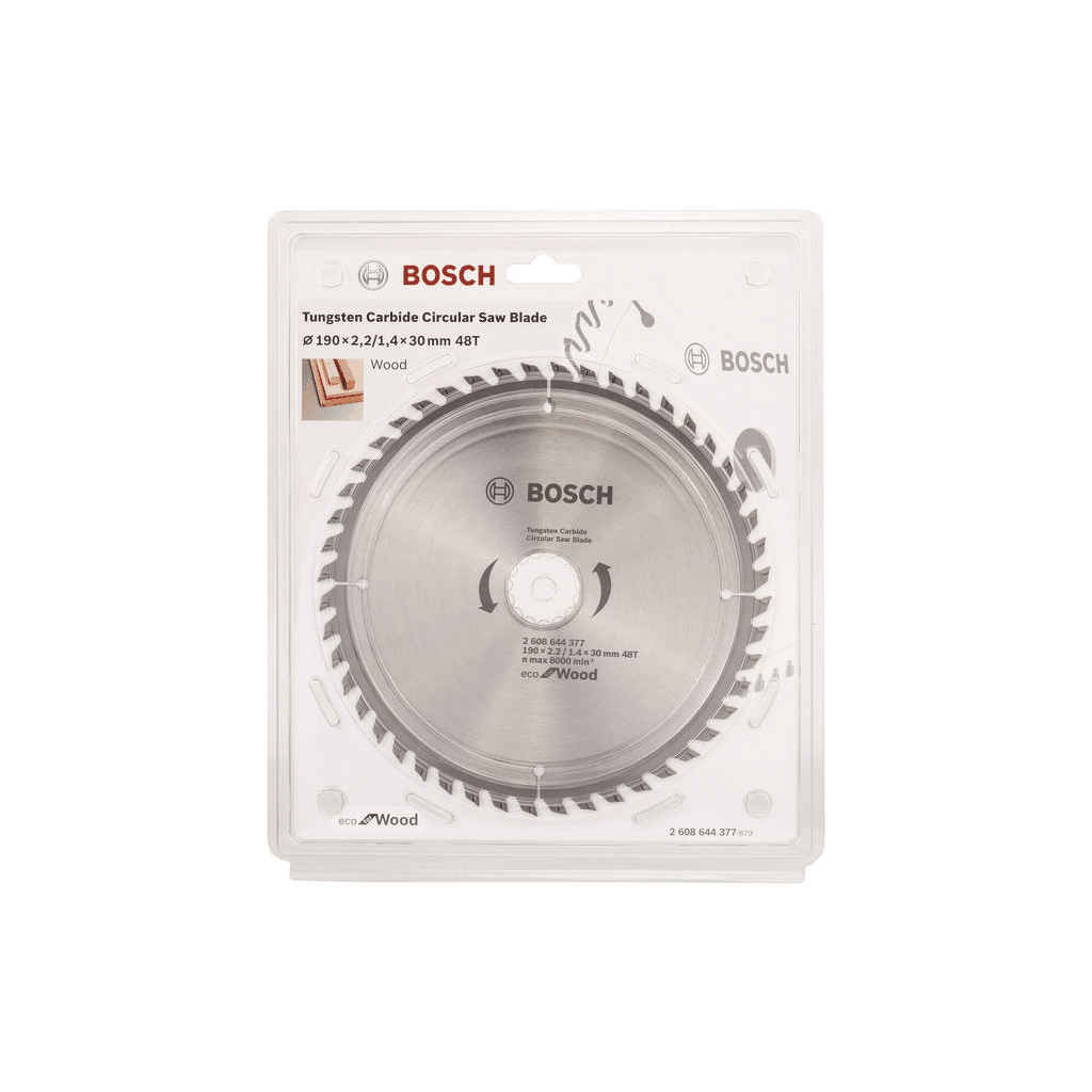 Диск пильний Bosch Eco for Wood 190x2.2x30-48T (2.608.644.377) - зображення 2