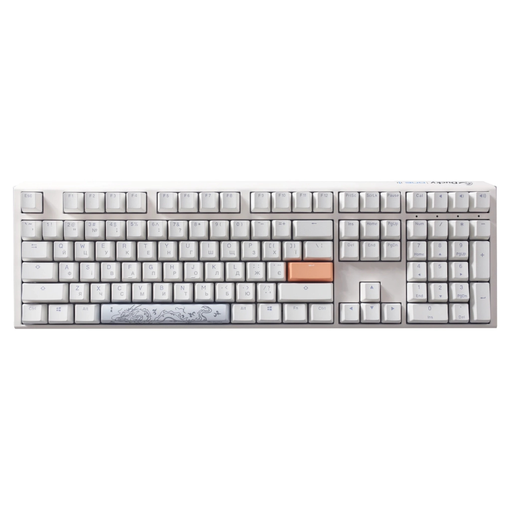Клавіатура Ducky One 3 Cherry MX Blue RGB UA USB White (DKON2108ST-CUAPXPWWWSC1) - зображення 2
