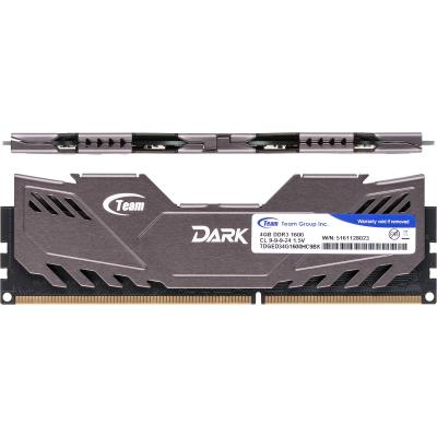 Модуль пам'яті для комп'ютера DDR3 4GB 1600 MHz Dark Series Gray Team (TDGED34G1600HC901) - зображення 2