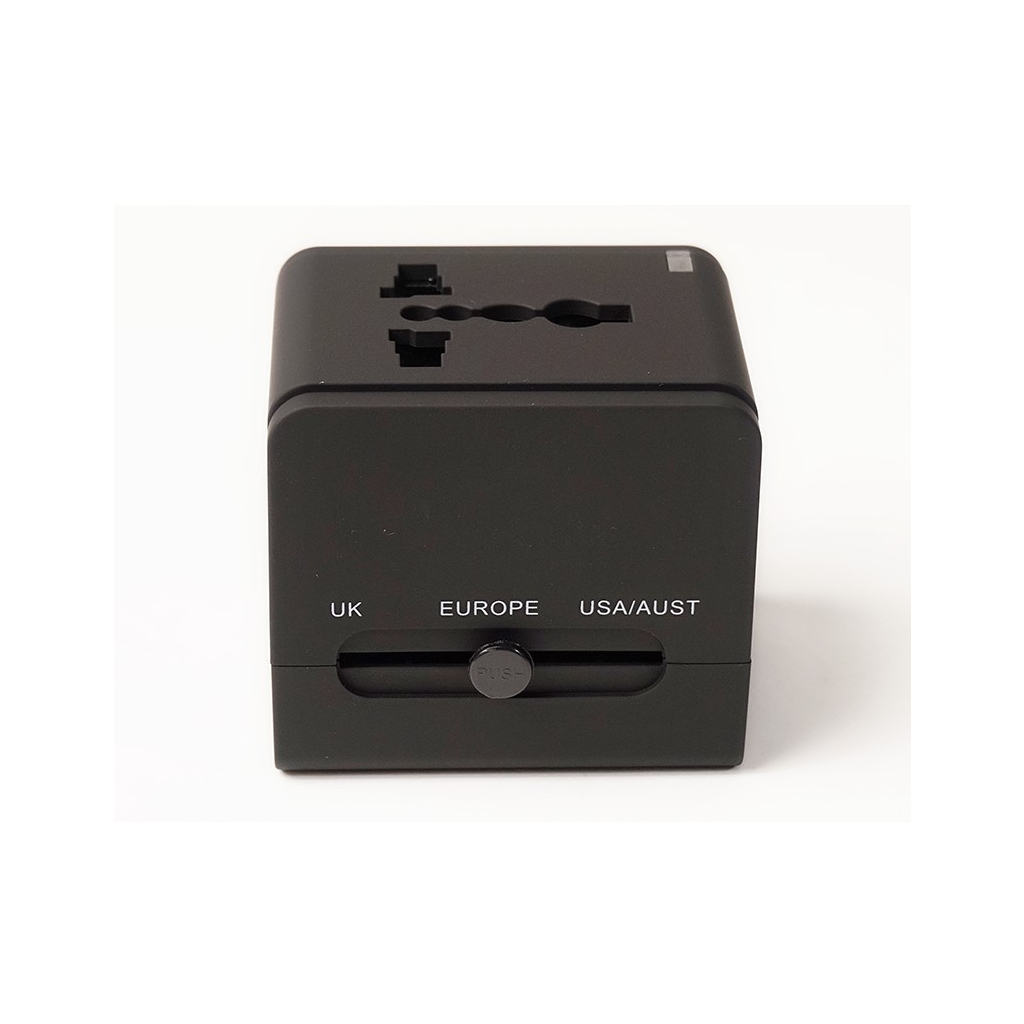 Зарядний пристрій PowerPlant Международный адаптер 220В + 2*USB max2.1A (DV00DV5067) - зображення 1