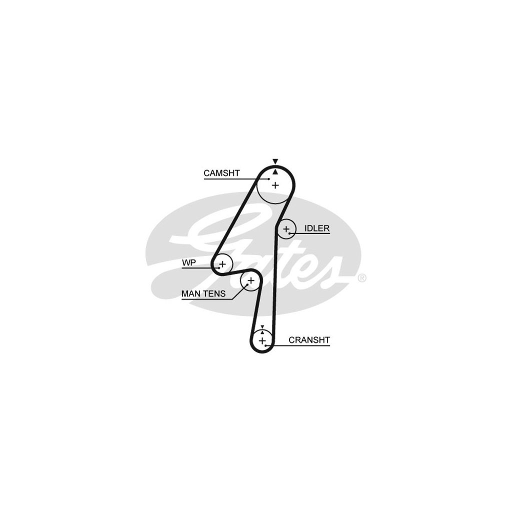 Комплект ременя ГРМ з помпой Gates KP15580XS - зображення 2