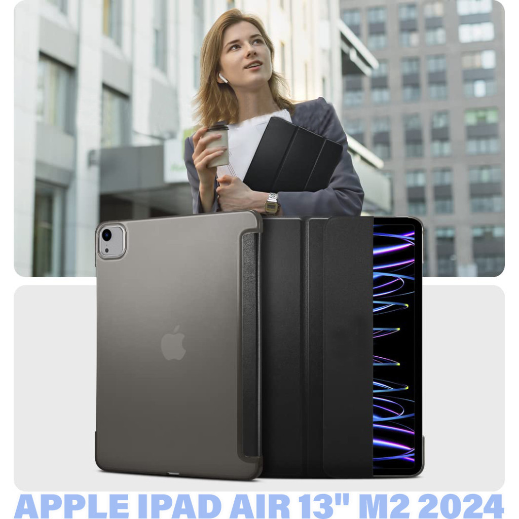 Чохол до планшета BeCover Tri Fold Hard Apple iPad Air 13" M2/M3 (2024/2025) Black (711471) - зображення 6