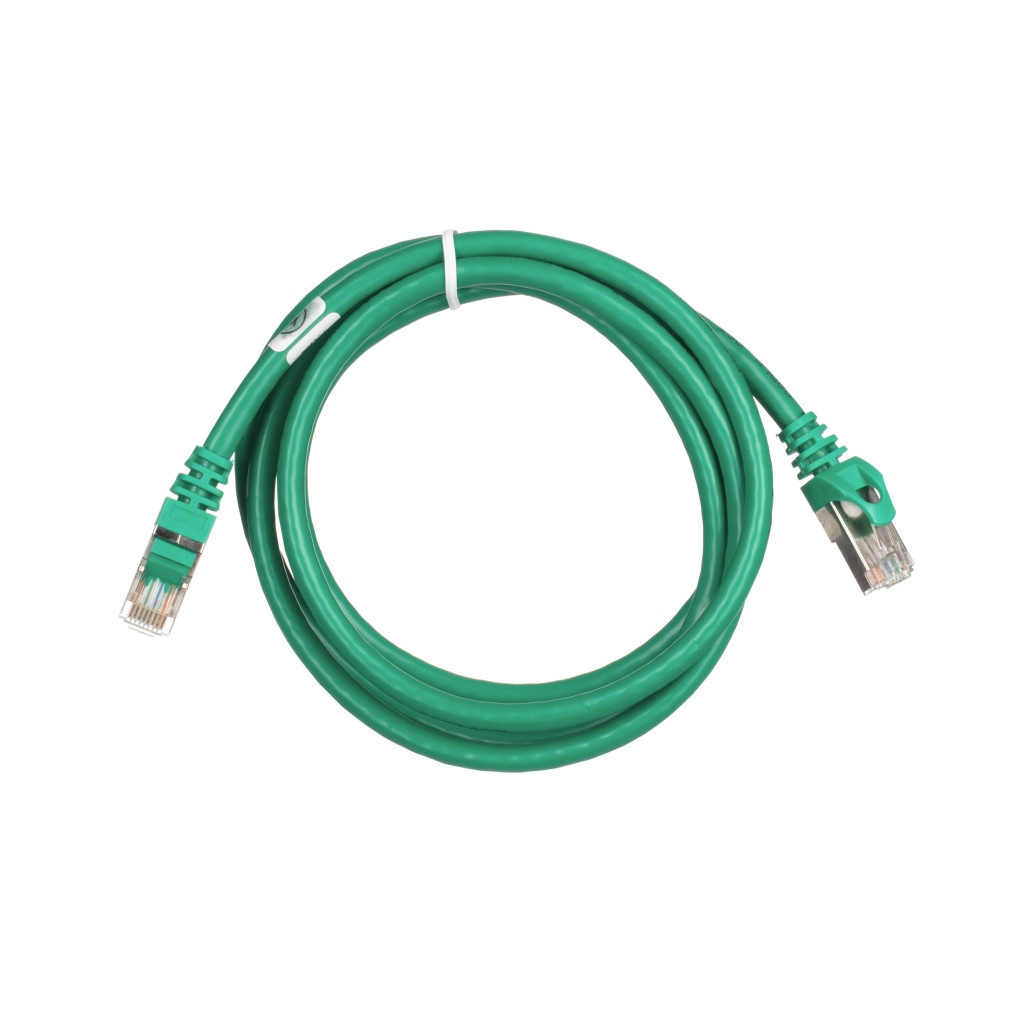 Патч-корд 1.50м S/FTP Cat 6 CU PVC 26AWG 7/0.16 green 2E (2E-PC6SFTPCOP-150GRN) - зображення 2