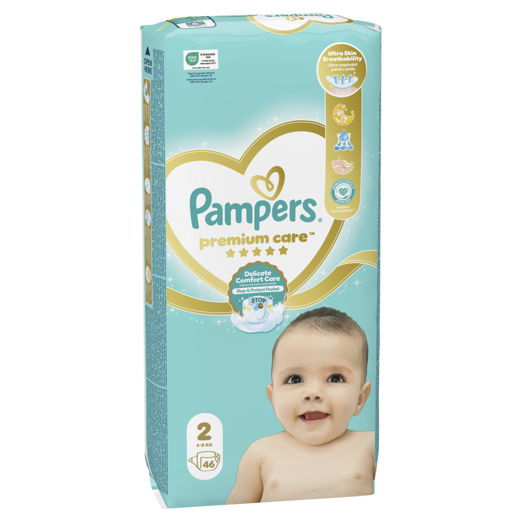Підгузки Pampers Premium Care Розмір 2 (4-8 кг) 46 шт (8001841104799) - зображення 2