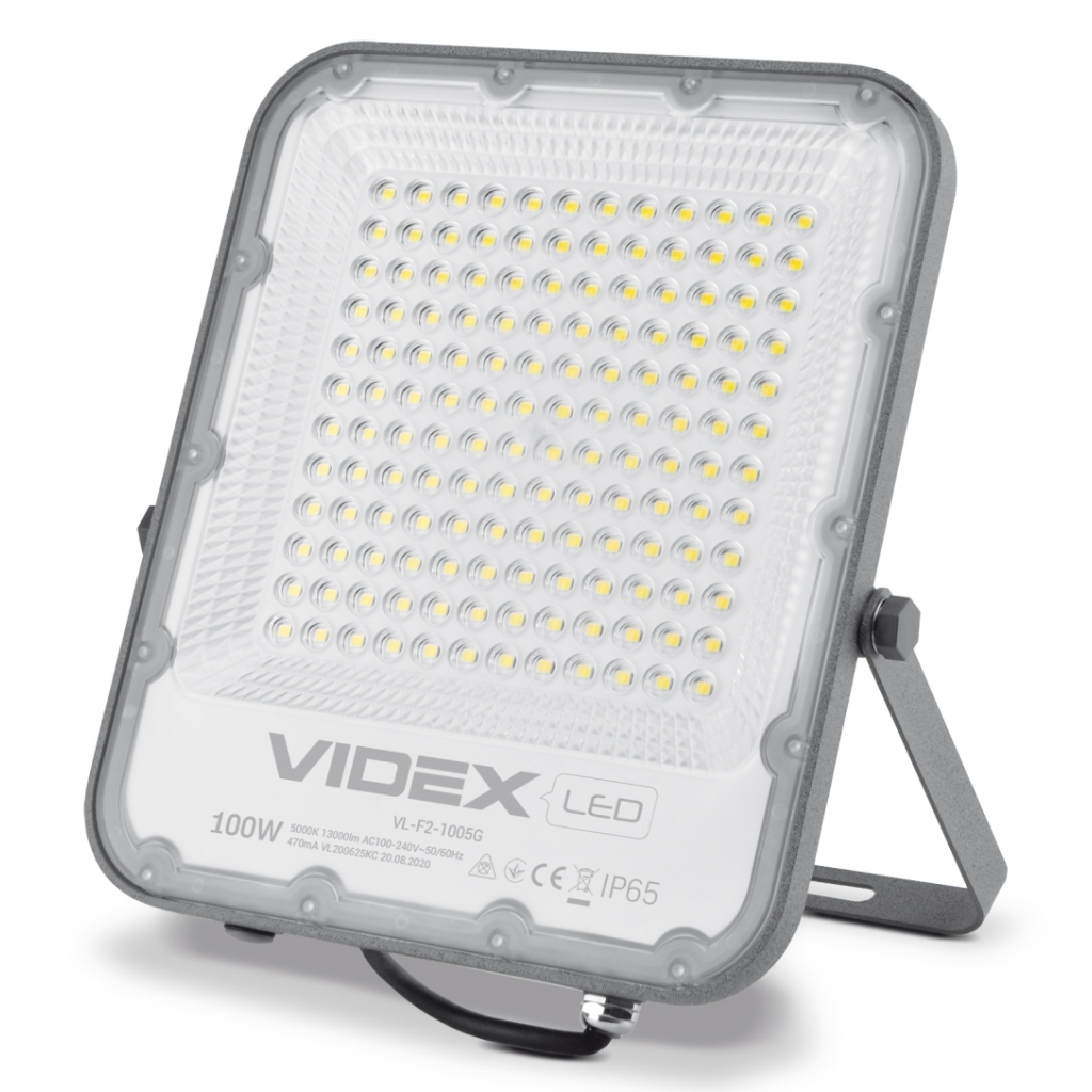 Прожектор Videx LED PREMIUM VIDEX F2 100W 5000K (VL-F2-1005G) - зображення 1