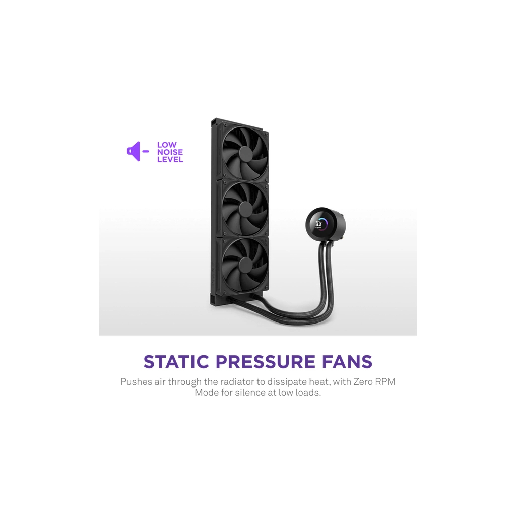 Система рідинного охолодження NZXT Kraken Plus V2 360mm AIO liquid cooler w/Displ (RL-KN360-B2) - зображення 3