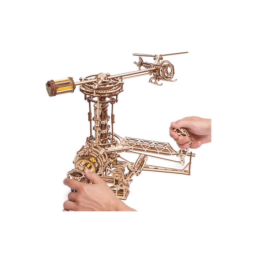 Збірна модель Ugears механічний Авіатор (70053) - зображення 10